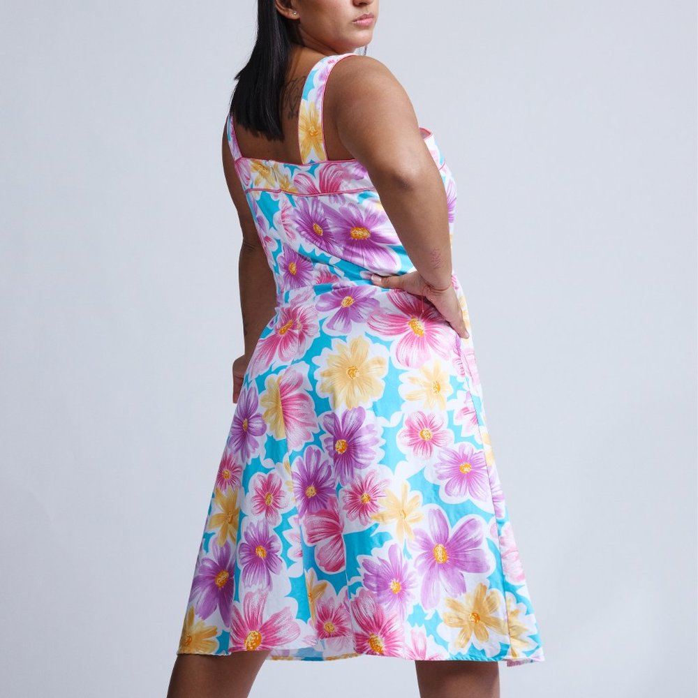 Y2K Daisy Floral Print Summer Dress - Picture 2 of 4